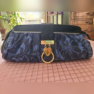 SHARIF ELECTRIC BLUE CLUTCH EUC
